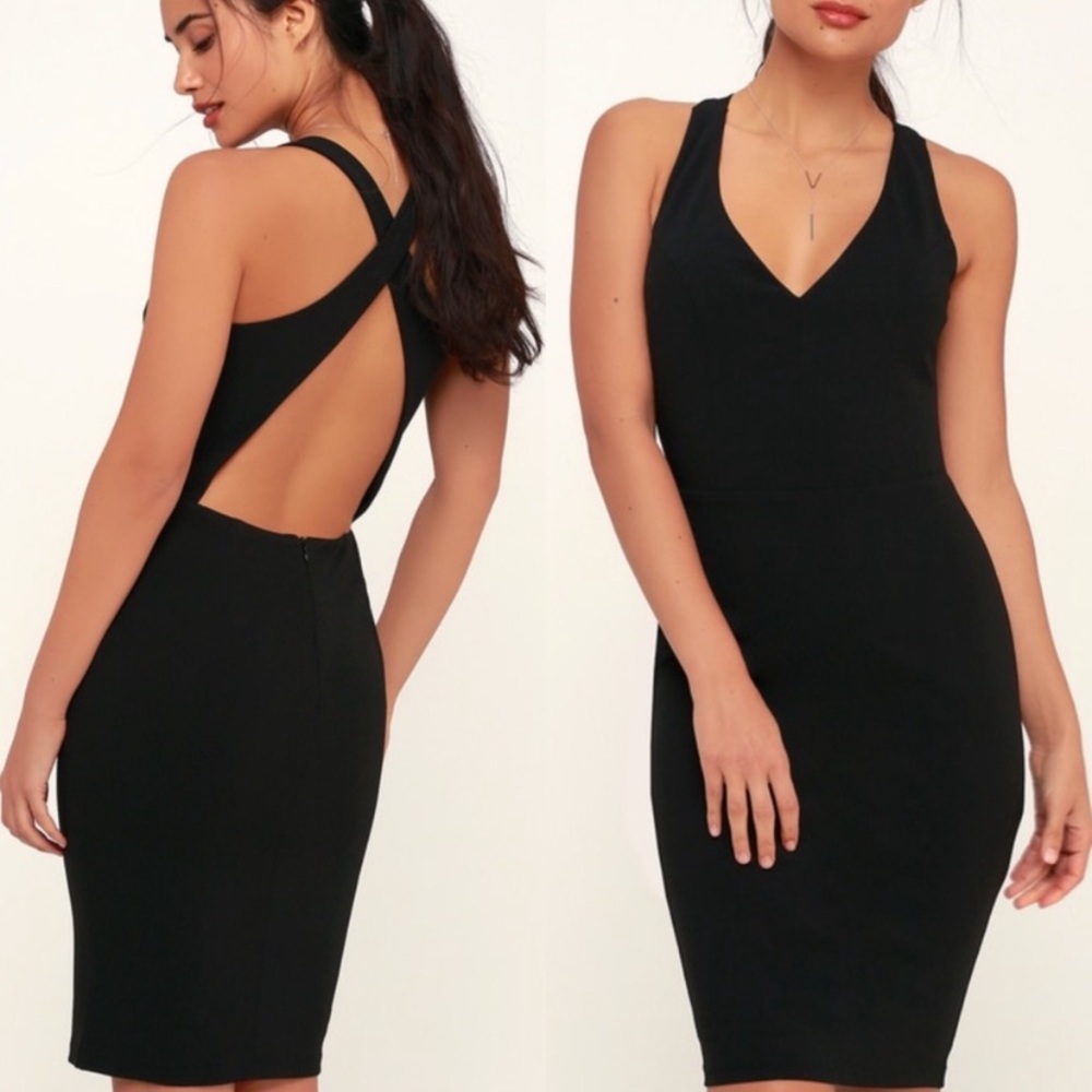 Nwt black lulus midi dress